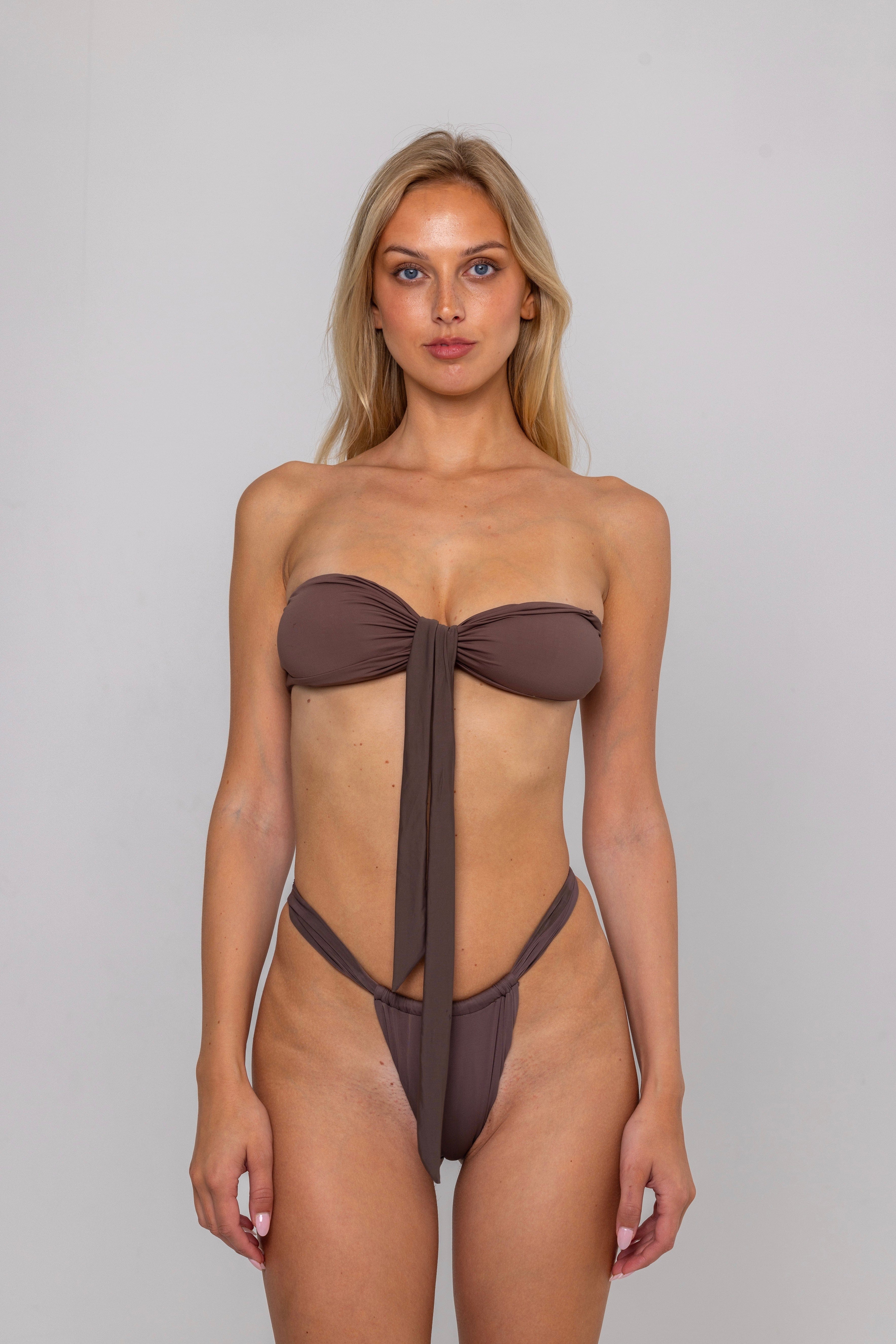 The Nora Top - Charcoal Brown